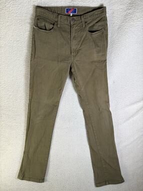 Best Made Pants Mens 30x32 Olive Drab Army Green 5 Pocket Slim Stretch READ